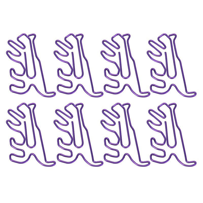 100Pcs Cute Paper Clips Animal Style Exquisite Bright Electroplated Anti Slip Fancy Paperclips for Family Office School Dinosaur - Image 3