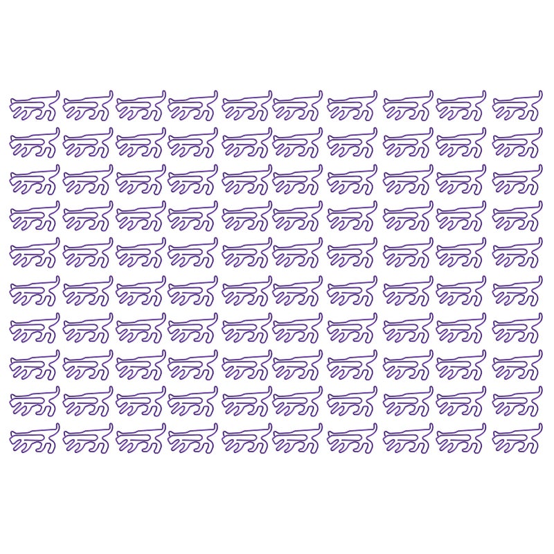 100Pcs Cute Paper Clips Animal Style Exquisite Bright Electroplated Anti Slip Fancy Paperclips for Family Office School Dinosaur - Image 1