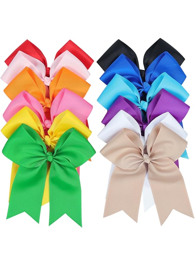 الأزرق جي دبليو 12 قطعة من شرائط Grosgrain كبيرة مقاس 5 بوصات مع مشابك شعر التمساح إكسسوارات شعر أنيقة للفتيات الصغيرات والمراهقات ومشجعات الفرق الرياضية - Image 1