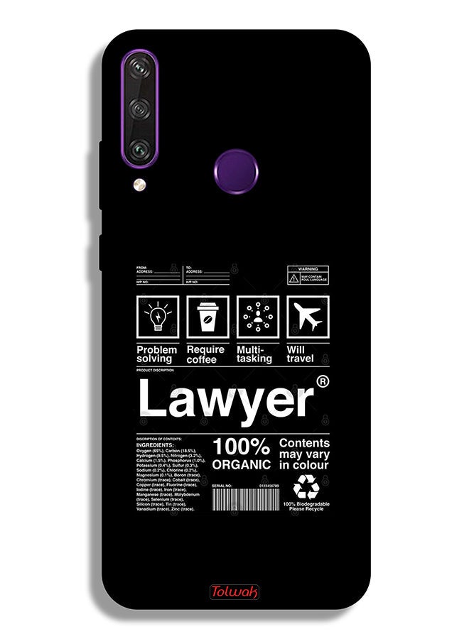 Tolwak Huawei Y6p Protective Case Cover Lawyer Sticker - Image 2