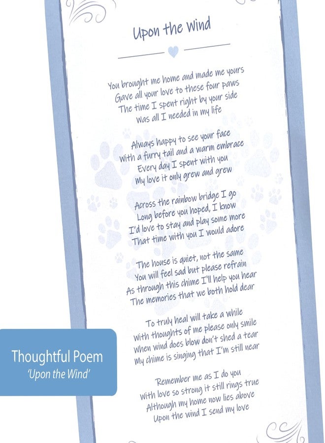 PAWCEPTIVE Dog Memorial Wind Chime 28" with Comforting Pet Loss eBook- Pet Memorial Gifts-Loss of Dog Sympathy Gift-Dogs Wind Chimes, Remembrance Gift - Image 4