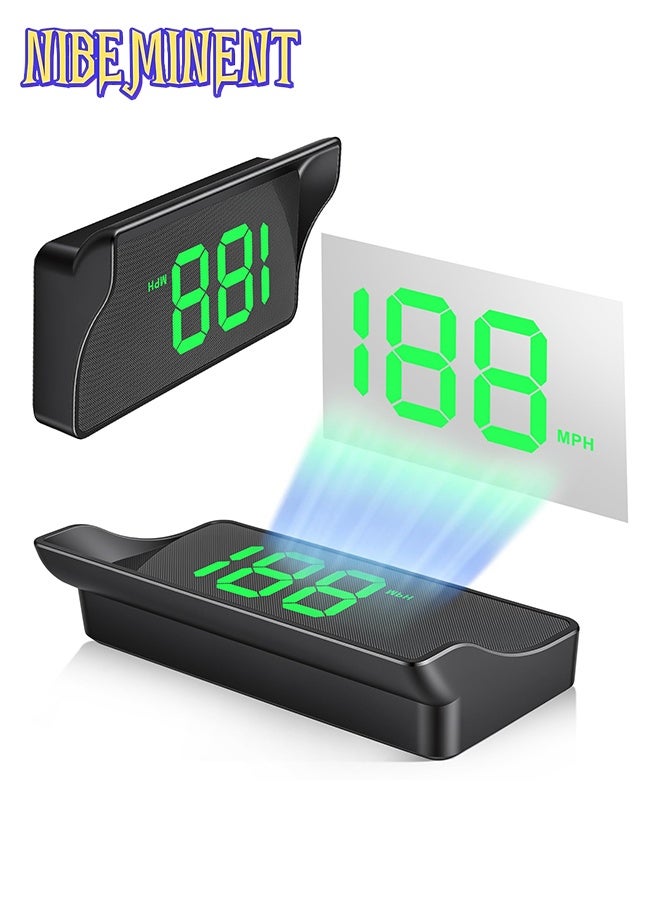 NIBEMINENT عرض رأس للسيارات، مقياس سرعة رقمي GPS مع موصل USB بخط كبير عالي الدقة، عرض سرعة HUD عالمي، ملحقات داخلية للسيارة لجميع الطرازات - Image 1