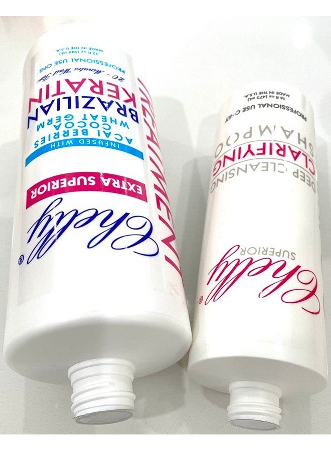 CHELLY Extra Superior Brazilian Keratin Infused With Acai Berries Cocoa Wheat& Clarifying Shampoo Combo - Image 2