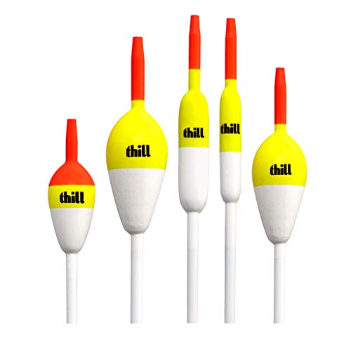 Thill Floats America's Favorite Float Fishing Bobber with Buoyant Balsa Wood Body, Great for All Fish Species, Fishing Gear and Accessories, Pack of 2, 5-Pack Assorted, Slip Float - Image 1