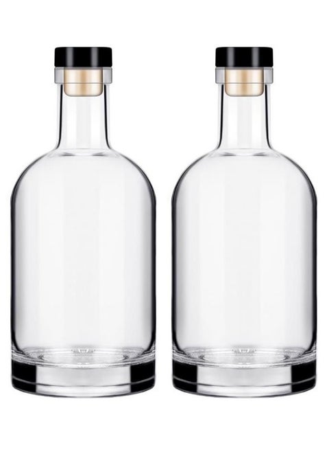 2Pcs 16oz Heavy Base Glass  Bottles Milk, Juice,Yogurt, Smoothies, Honey, Tomato Sauce, Jam, Syrup