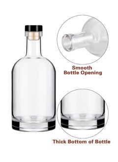 FUFU 2Pcs 16oz Heavy Base Glass  Bottles Milk, Juice,Yogurt, Smoothies, Honey, Tomato Sauce, Jam, Syrup  - Image 3