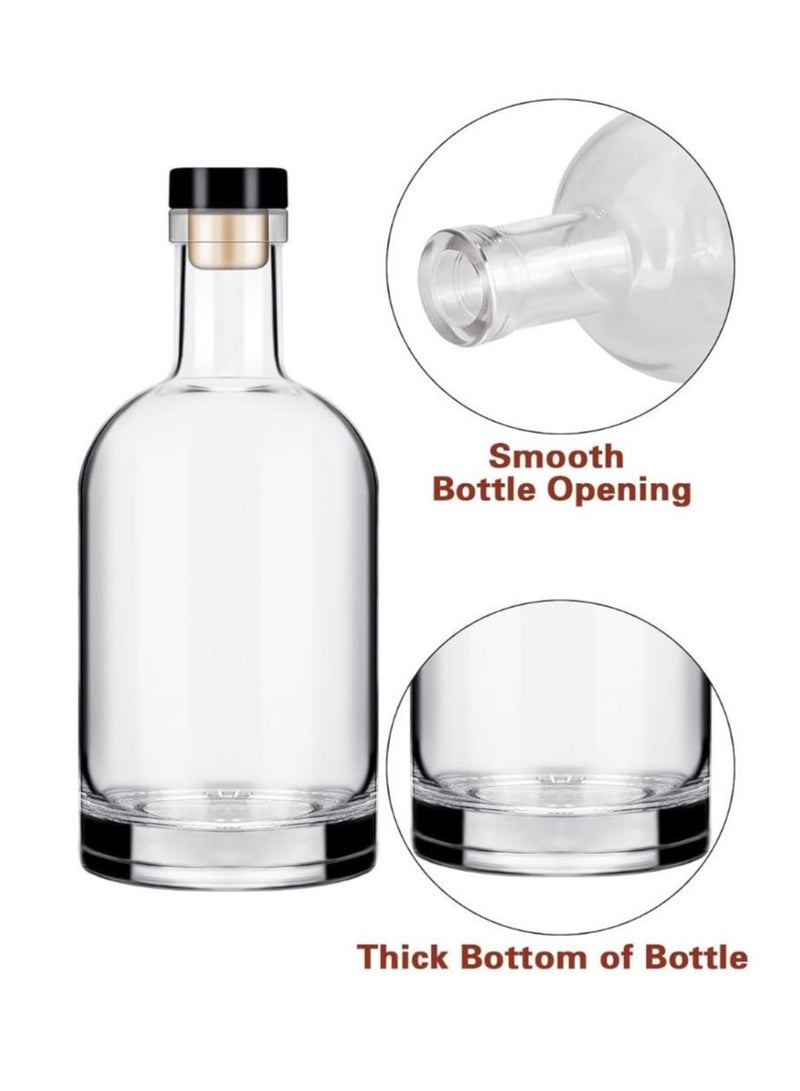 فوفو 2 قطعة قوارير زجاجية ثقيلة 16 أونصة حليب، عصير، زبادي، عصائر، عسل، صلصة طماطم، مربى، شراب - Image 3