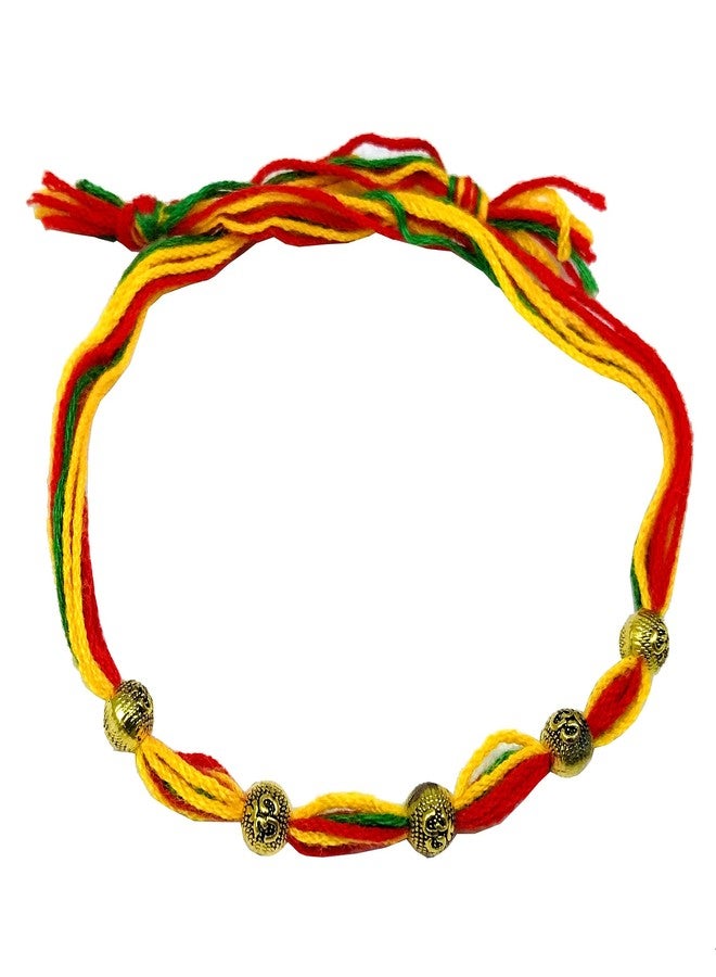 Evisha 2 Pcs Om Moli Thread Bracelet Rakhi For Brother | Rakhi Combo-220-Two | Red - Image 2