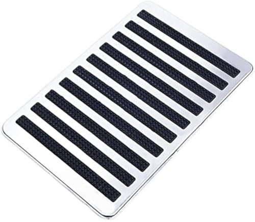 Takelablaze Stainless Steel Plate Carpet Mat Universal Driver Auto Interior Floor Mat Patch Foot Heel Pedal Foot Rest Pedal Pad for Car Vehicles Trucks - Image 1
