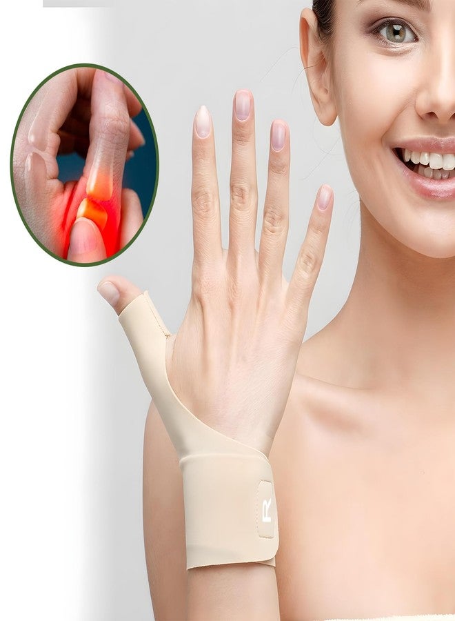Wanmu 2 Pcs Thumb Wrist Brace Compression Sleeve for Women and Men, Elastic Protector Support Glove Fits Both Hands for Arthritis Pain Relief, Tendonitis, Sprains, Sports (Skin Color) - Image 5