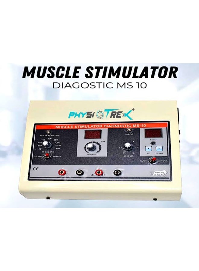 PHYSIOTREX جهاز PHYSIOTREX MS-10 للعلاج الكهربائي وتحفيز العضلات والتشخيص (لون أبيض) - Image 2