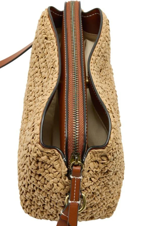 PARFOIS Straw-Effect Crossbody Bag