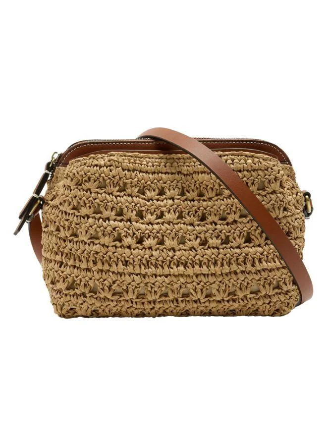 PARFOIS Straw-Effect Crossbody Bag