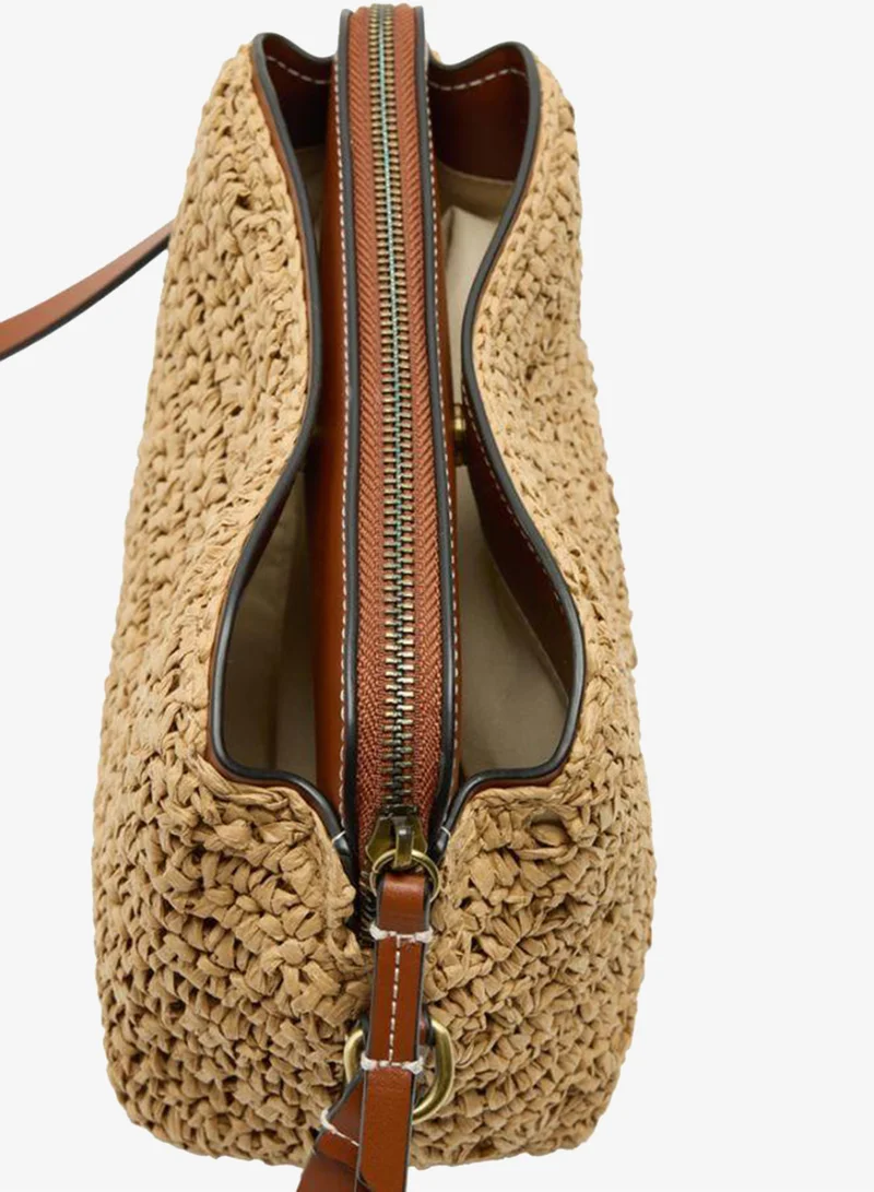 PARFOIS Straw-Effect Crossbody Bag