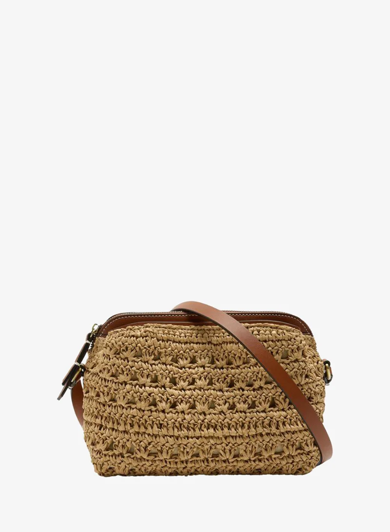 PARFOIS Straw-Effect Crossbody Bag