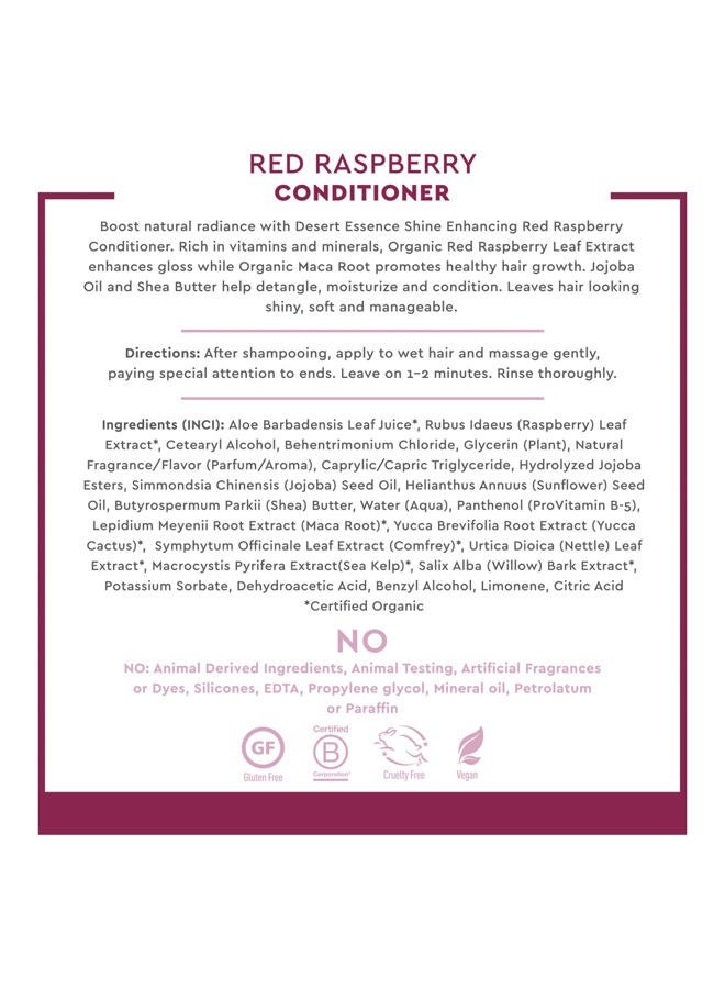 Desert Essence Red Raspberry Conditioner - 8 Fl Ounce - Shine Enhancing - Vitamin A & C - Smooth & Silky - Strengthing - Shea Butter - Calcium & Magnesium - Vitamin B5 - Image 5
