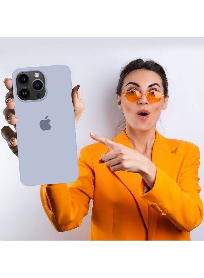 NIBEMINENT Apple iPhone 14 Pro Max Case Silicone Cover Liquid Gel Soft Ultra Slim Shockproof Back Full Body Protection 6.7 Inch Lilac - Image 4