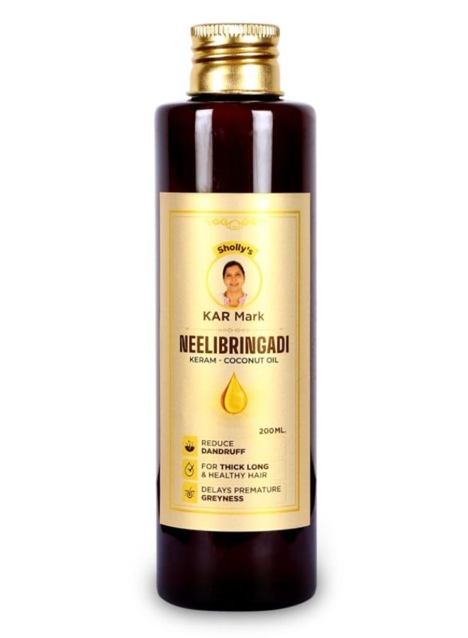 KAR MARK Neelibringadi Keram Coconut Hair Oil 200ml - Ayurvedic Formula with Neeli, Bhringaraj & Amla | Hair Growth, Hair Fall, Premature Greying Control & Dandruff Care - Image 2