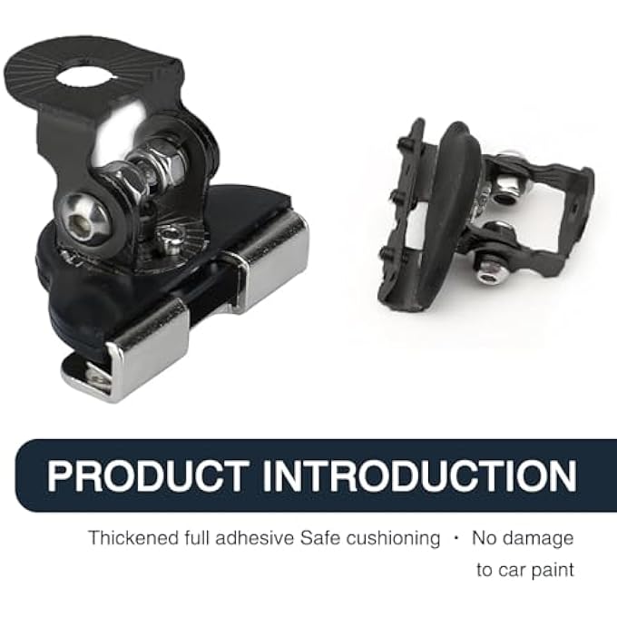 ريحني غطاء محرك السيارة Pack2 حامل كشافات قاعدة هيكل معدني متين من المطاط مغلف ممتص صدمات حامل تثبيت زاوية قابلة للتعديل LED تثبيت مصباح شامل لمعظم السيارات أسود - Image 4