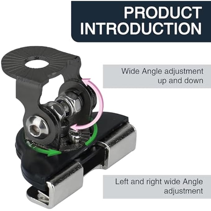 ريحني غطاء محرك السيارة Pack2 حامل كشافات قاعدة هيكل معدني متين من المطاط مغلف ممتص صدمات حامل تثبيت زاوية قابلة للتعديل LED تثبيت مصباح شامل لمعظم السيارات أسود - Image 5