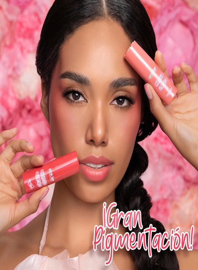 PINK UP | Liquid Blush | Long-Lasting Liquid Blush | Non-Greasy | Highly Pigmented | Suitable for All Skin Types | Matte Colors | Subtle Shimmer Highlights | Shade: Blushing| 6ml | Model PKLB06 - Image 4