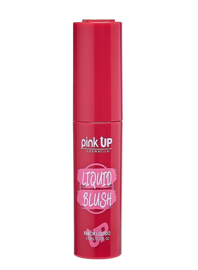 PINK UP | Liquid Blush | Long-Lasting Liquid Blush | Non-Greasy | Highly Pigmented | Suitable for All Skin Types | Matte Colors | Subtle Shimmer Highlights | Shade: Blushing| 6ml | Model PKLB06 - Image 1