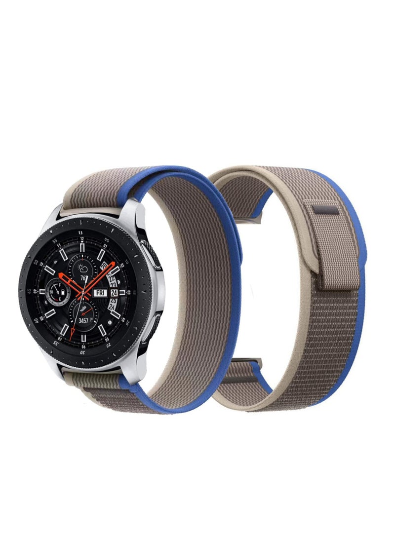 22mm Trail Loop Nylon Bands Compatible With Huawei GT2 Pro - GT2 46mm - GT2E Adjustable Woven Nylon Braided Sport Gray Blue - Image 3