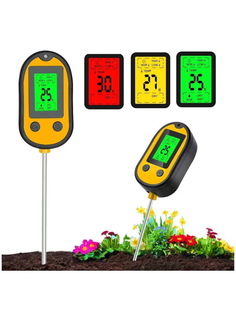 Generic Soil Ph Tester, Soil Moisture Meter, 5-in-1 Soil Test Kit, Plant Moisture Meter for Soil Moisture/pH/Light/Temperature for Lawn Care Flower, Garden, Potted Plants, Soil Tester for Garden Lawn Farm  - Image 1