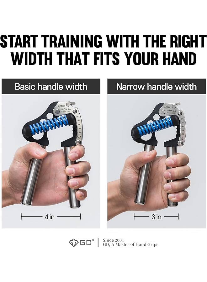 GD Iron Grip 70 Hand Grip Strengthener (Adjustable Hand Grip) Wrist and Forearm Strength Trainer Hand Strengthner - Image 5