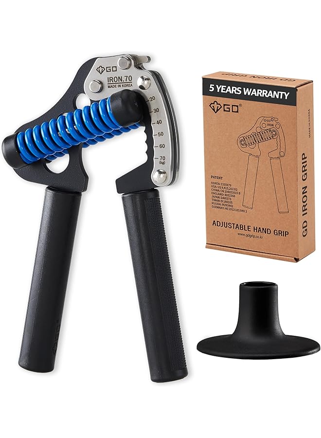 GD Iron Grip 70 Hand Grip Strengthener (Adjustable Hand Grip) Wrist and Forearm Strength Trainer Hand Strengthner - Image 1