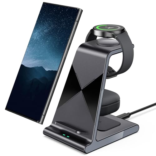 Phelinta Wireless Charger for Samsung S25 Ultra, Charging Station for Galaxy S25/S25 Edge/S24 Ultra/S24+/S24/S23/S22/Note 20/Z Flip 7/Fold 7, for Galaxy Watch 8/8 Classic/Ultra/7/6, Galaxy Buds 2 Pro/Pro - Image 1