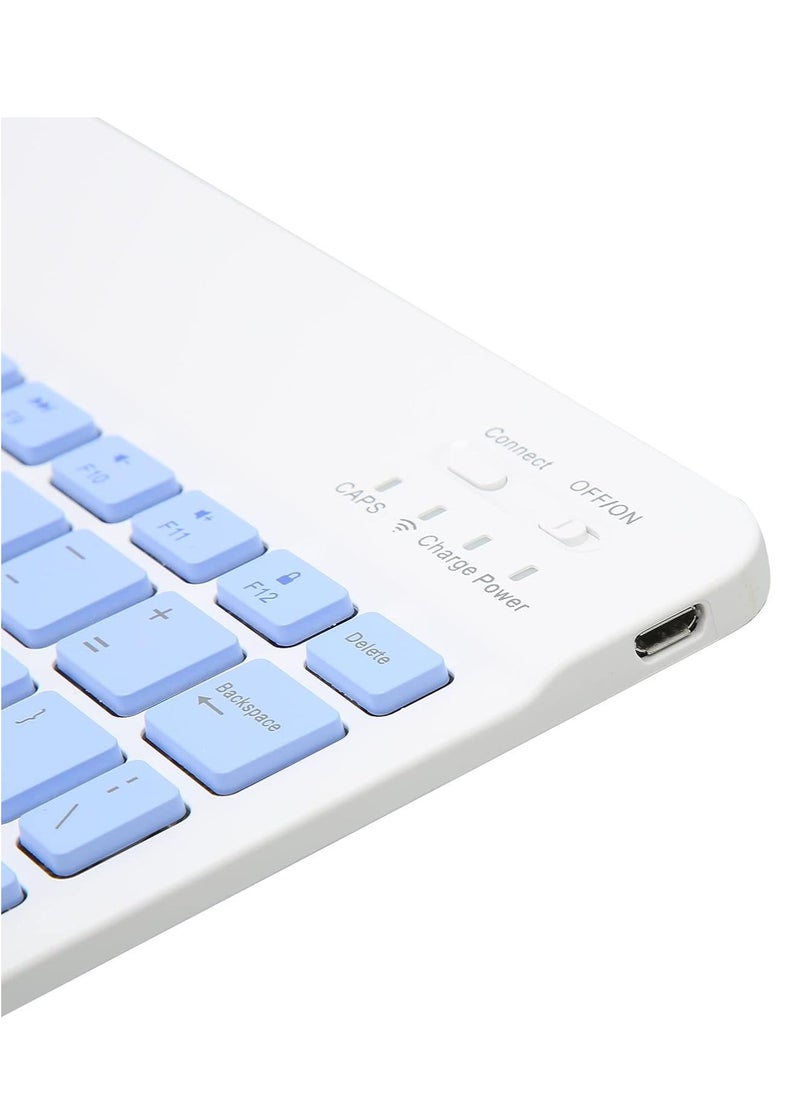 GULFLINK - Wireless Bluetooth Rechargeable Keyboard, Multi-Device Universal Bluetooth Keyboard, Portable Keyboard, Suitable for iOS Android, Windows iPad, Tablets MacBook (Light Blue) - Image 1