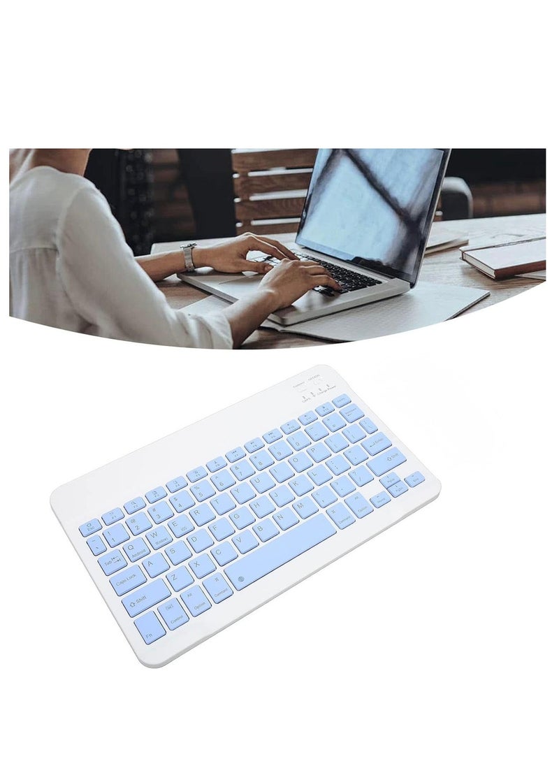 GULFLINK - Wireless Bluetooth Rechargeable Keyboard, Multi-Device Universal Bluetooth Keyboard, Portable Keyboard, Suitable for iOS Android, Windows iPad, Tablets MacBook (Light Blue) - Image 1