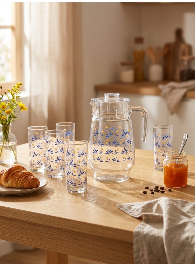 Luminarc Brisene Amsterdam 7 Piece Drink Set includes 1.8L Jug, 6 x 270ml Tivoli Glass Tumblers, Made of Annealed High Quality & Durable Glass - Image 3