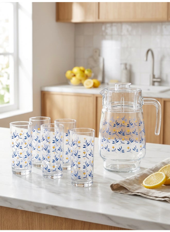 Luminarc Brisene Amsterdam 7 Piece Drink Set includes 1.8L Jug, 6 x 270ml Tivoli Glass Tumblers, Made of Annealed High Quality & Durable Glass - Image 2