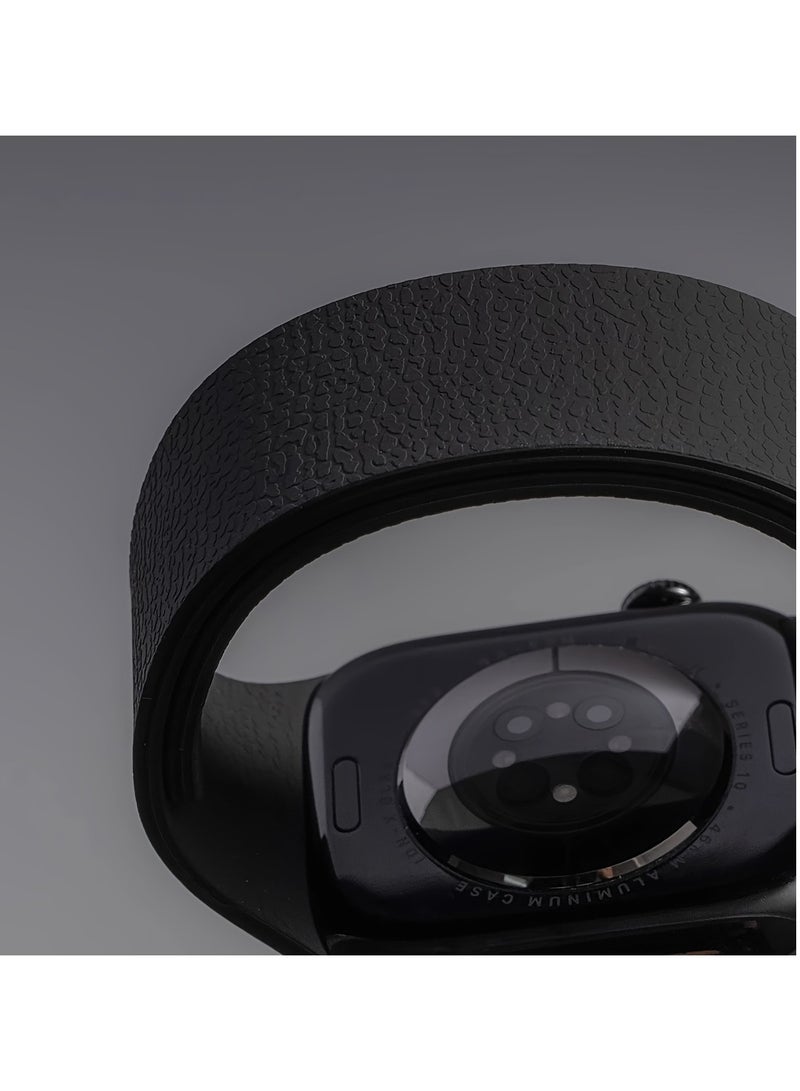 Magnetic Silicone Strap for Apple Watch 10/9/8/7/6/5/4/3 (42/44/45/46/49mm) - Breathable Unisex Sports Band for Spring/Summer | Couple Matching Design  - Image 2