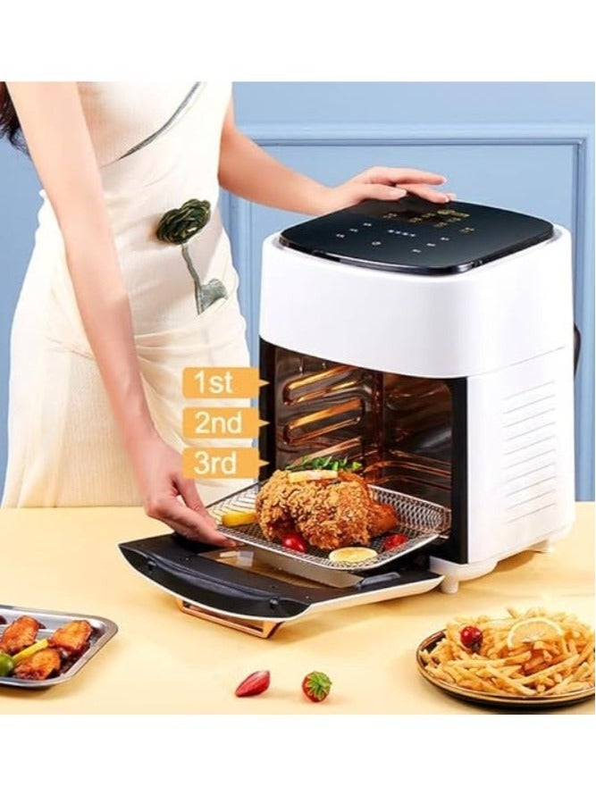 فرن قلاية هوائية متعدد الوظائف سعة 15 لترًا | طباخ كهربائي خالٍ من الزيت لطهي صحي وسهل  - Image 4
