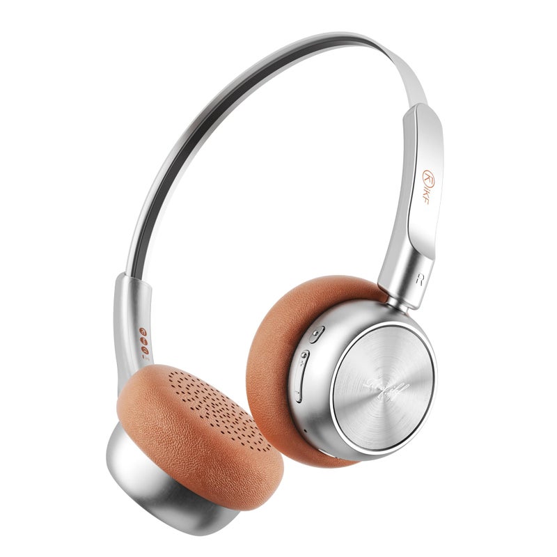iKF R1 Wireless Retro Headphones | Bluetooth V 5.3 | 60 Hours Playtime | APP Custom Sound | Game Mode | Noise Isolation | Built-in Microphone | Throwback 80s 90s Design | Brown - Image 1