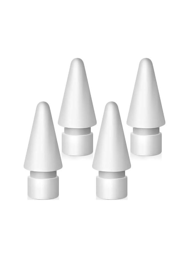 4-Piece Replacement Nib Set For Apple Stylus Pen White，Replacement Tips for Apple Pencil 1st Gen & 2nd Gen, Pen Nibs Pencil - Image 1