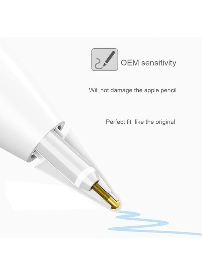 4-Piece Replacement Nib Set For Apple Stylus Pen White，Replacement Tips for Apple Pencil 1st Gen & 2nd Gen, Pen Nibs Pencil - Image 3