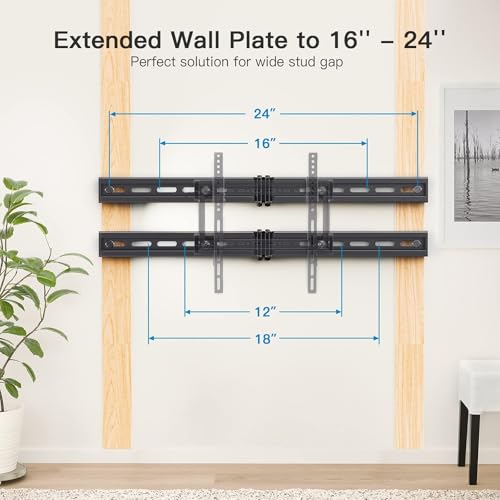 Pipishell Universal TV Wall Mount Extension Bracket- Fits Any TV Mount for Easy Centering, Extended Wall Mount for 16-24 Inch Studs, Holds Up to 132 LBS - Image 2