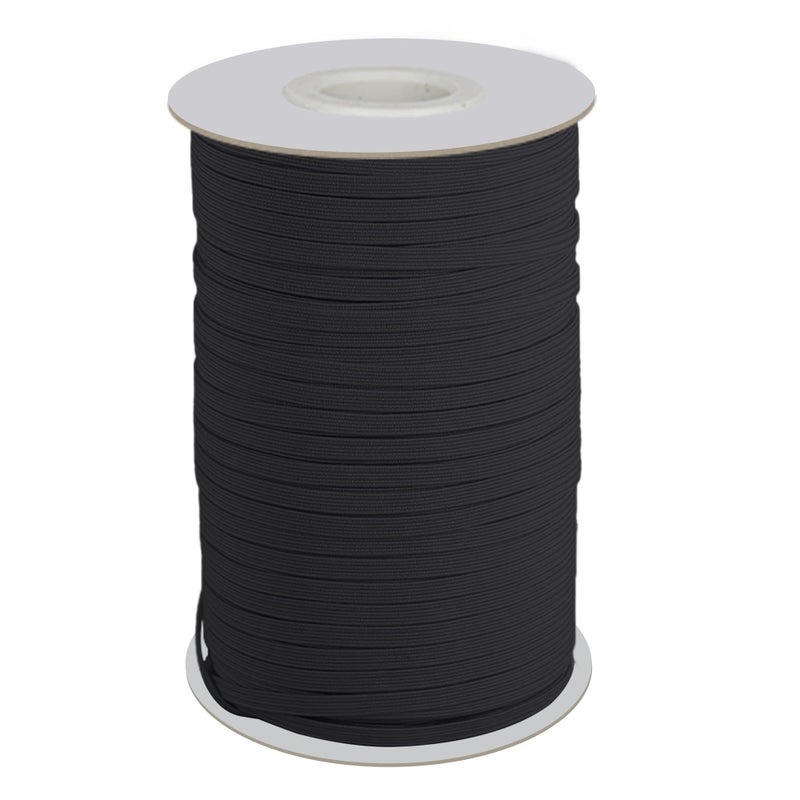 Lydia's Deal Lydias Deal Elastic Cord 18 Inch 3MM x 50 Yards Elastic String Elastic Bands for Knit Sewing Crafts DIY Ear Band LoopBlack
