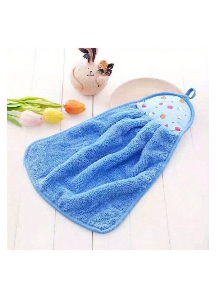 Generic - Multi-purpose hanging towels made of a blend of cotton and soft microfiber for use in the kitchen and bathroom, 3 colorful pieces - Image 1