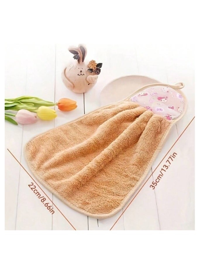 Generic - Multi-purpose hanging towels made of a blend of cotton and soft microfiber for use in the kitchen and bathroom, 3 colorful pieces - Image 1