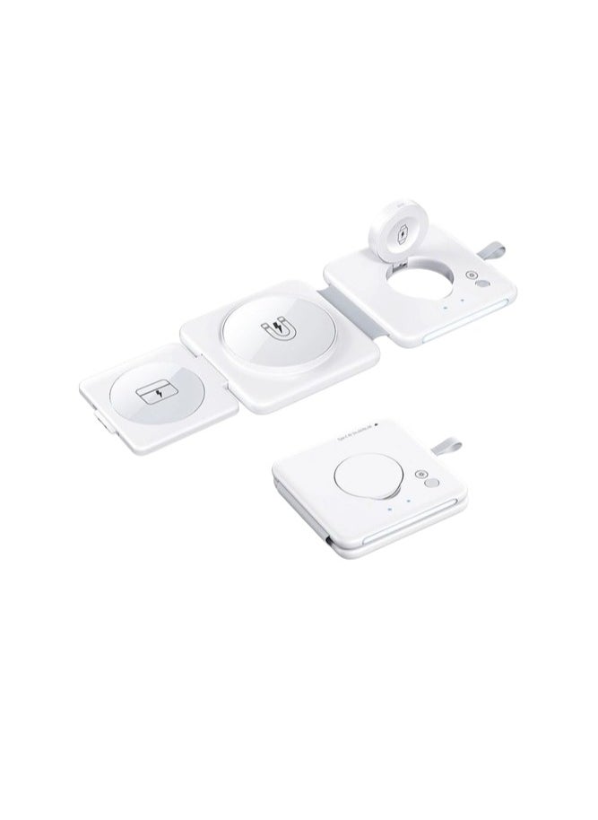 REMAX Remax RP-W87 4-in-1 Holder/ Magnetic Wireless Charger/Night Lamp White  - Image 1