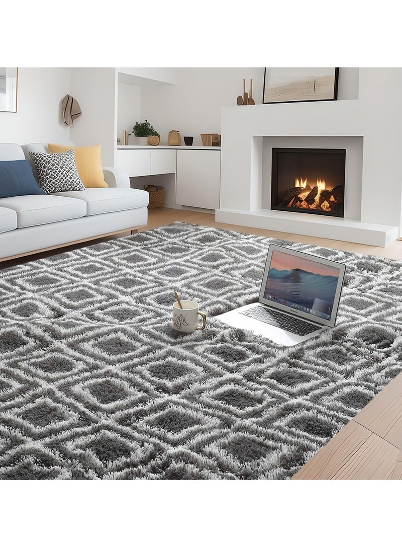 كي واي دي سجاد ناعم سجاد زغبي سجاد لغرفة المعيشة غرفة النوم ديكور منزلي سجادة غير منزلقة قابلة للغسيل زخرفة منزلية سجادة 100x160 سم - Image 1