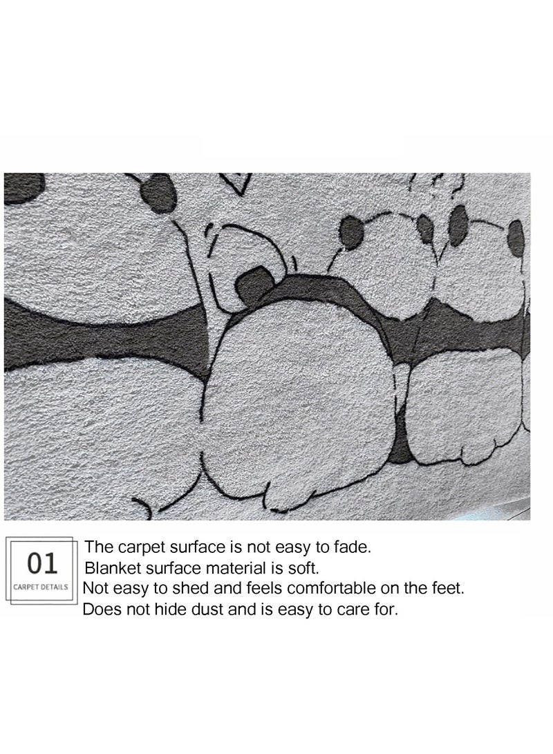 كي واي دي سجاد ناعم سجاد زغبي سجاد لغرفة المعيشة غرفة النوم ديكور منزلي سجادة غير منزلقة قابلة للغسيل زخرفة منزلية سجادة 100x160 سم - Image 5