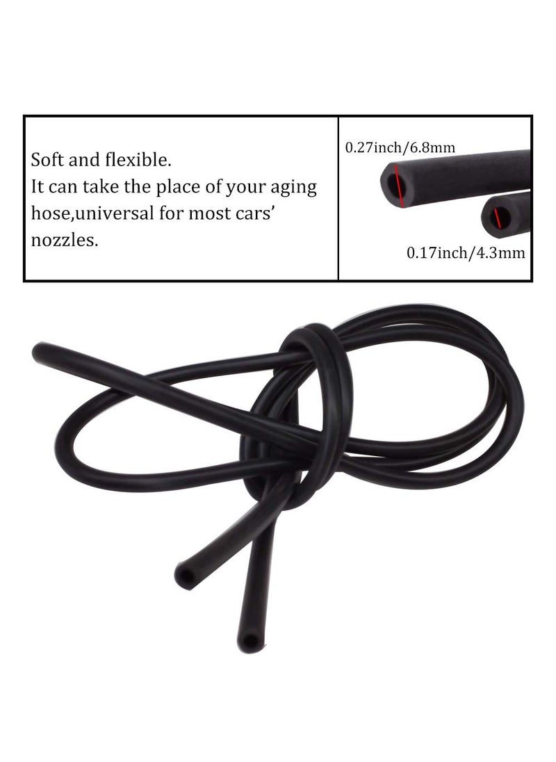BUENNUS Car Windshield Washer Hose Connector Kits,2 Meters (6.5ft) in Length Universal Washer Fluid Hose Washer Tube Replacement Windshield Jet Spray Wiper Nozzle Connect to Water Pump with 4pcs Connectors  - Image 3