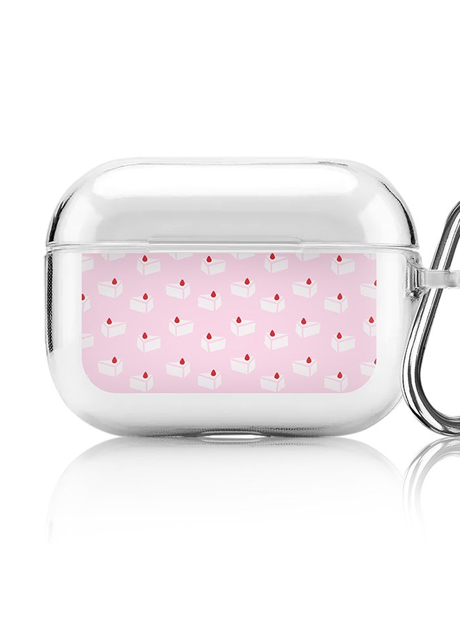 Stylizedd Classic Clear printed Case for Apple AirPods Pro 2nd Generation Thin Transparent Cover [Designed for Apple AirPods Pro 2nd Generation] - Cake Piece - Image 1