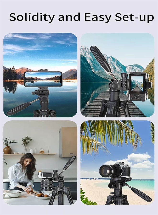 Jmary KP-2274 CameraAluminium Tripod with 4 Sections Professional Detachable Monopod Tripod with 360 Degree Head Quick Release Plate - Image 3